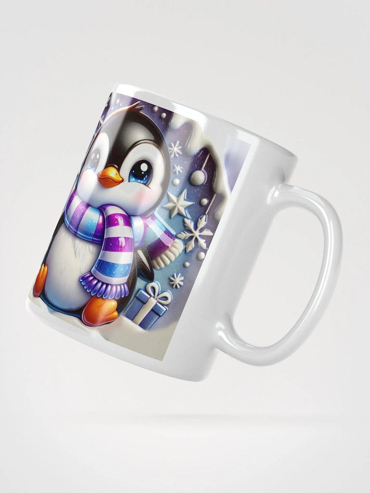 Cozy Penguin Ultimate Winter Vibes & Energy White Mug product image (2)