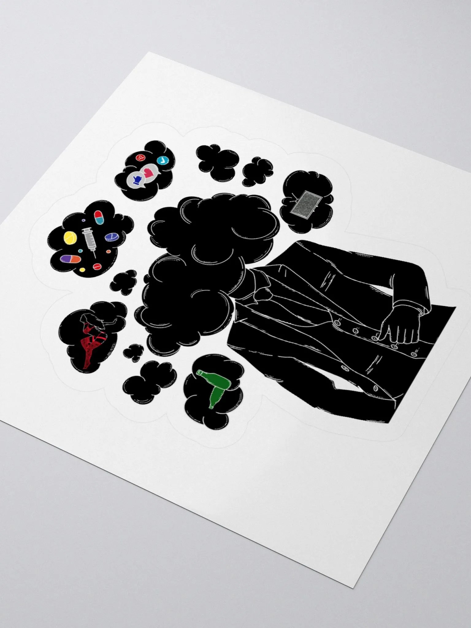 Head in the clouds Kiss Cut Stickers product image (3)