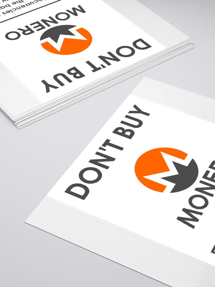 Don't Buy Monero Sticker product image (11)