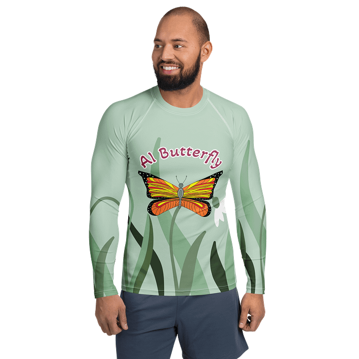 AI Butterfly Men's Rash Guard product image (1)