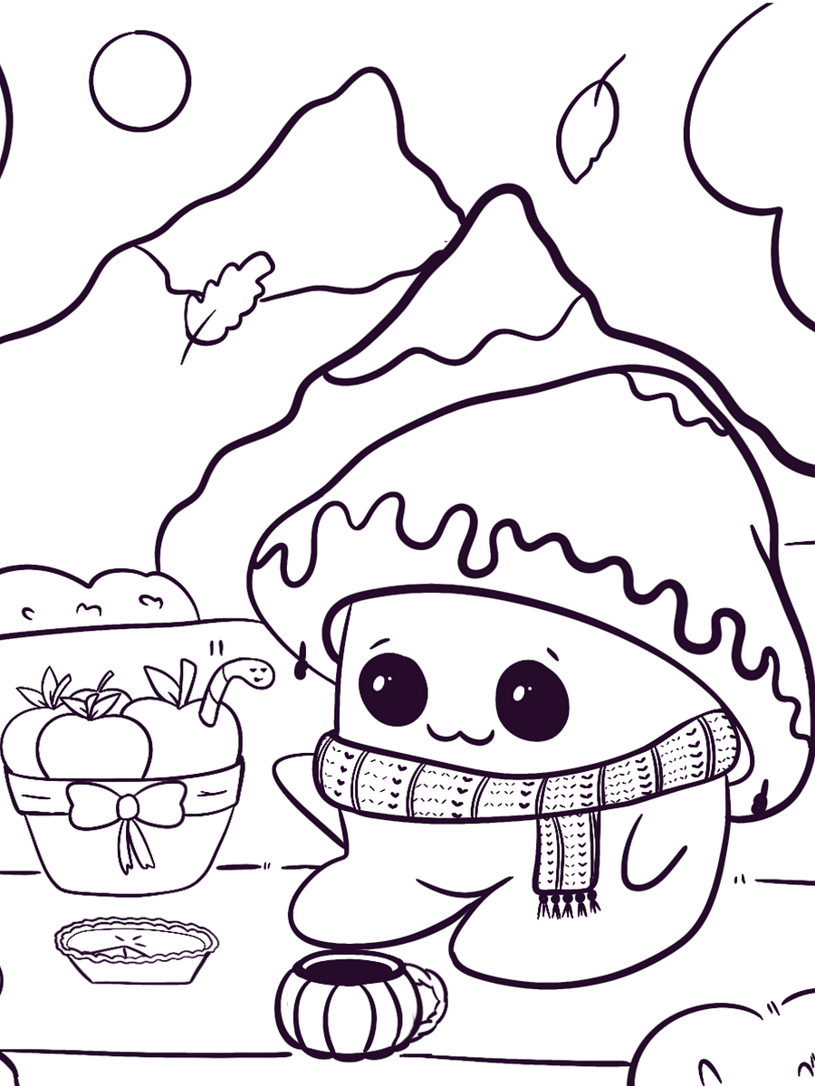 Fall Bean Coloring Page product image (1)