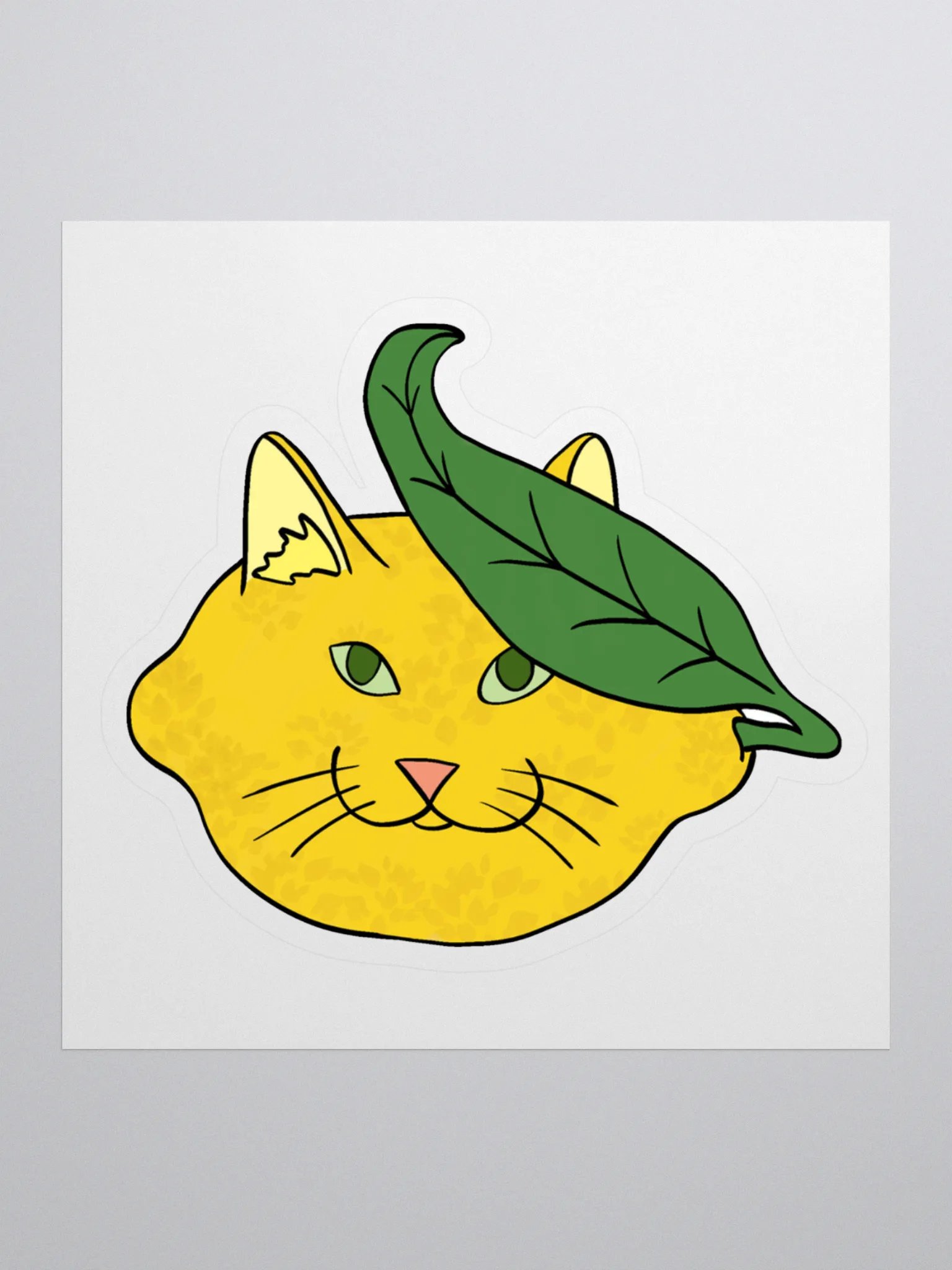 Lemon Cat Kiss Cut Stickers product image (1)
