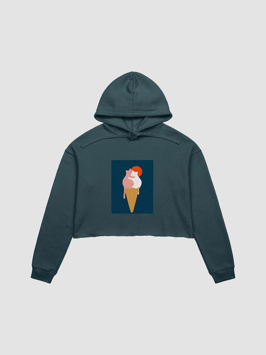 Ice Cream Cats Cuddle Cone Crop Hoodie product image (3)