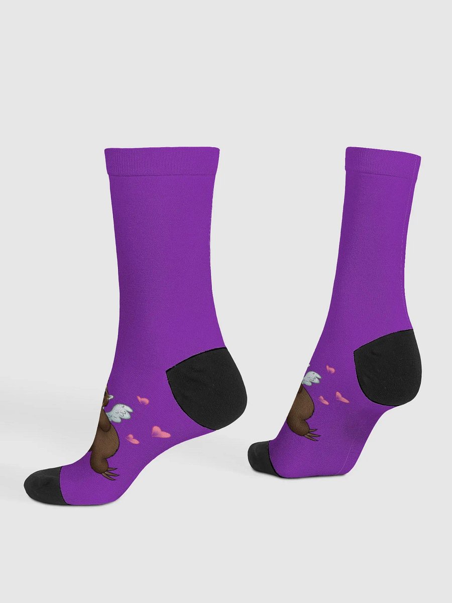 Purple Cupid Sloth Crew Socks product image (4)