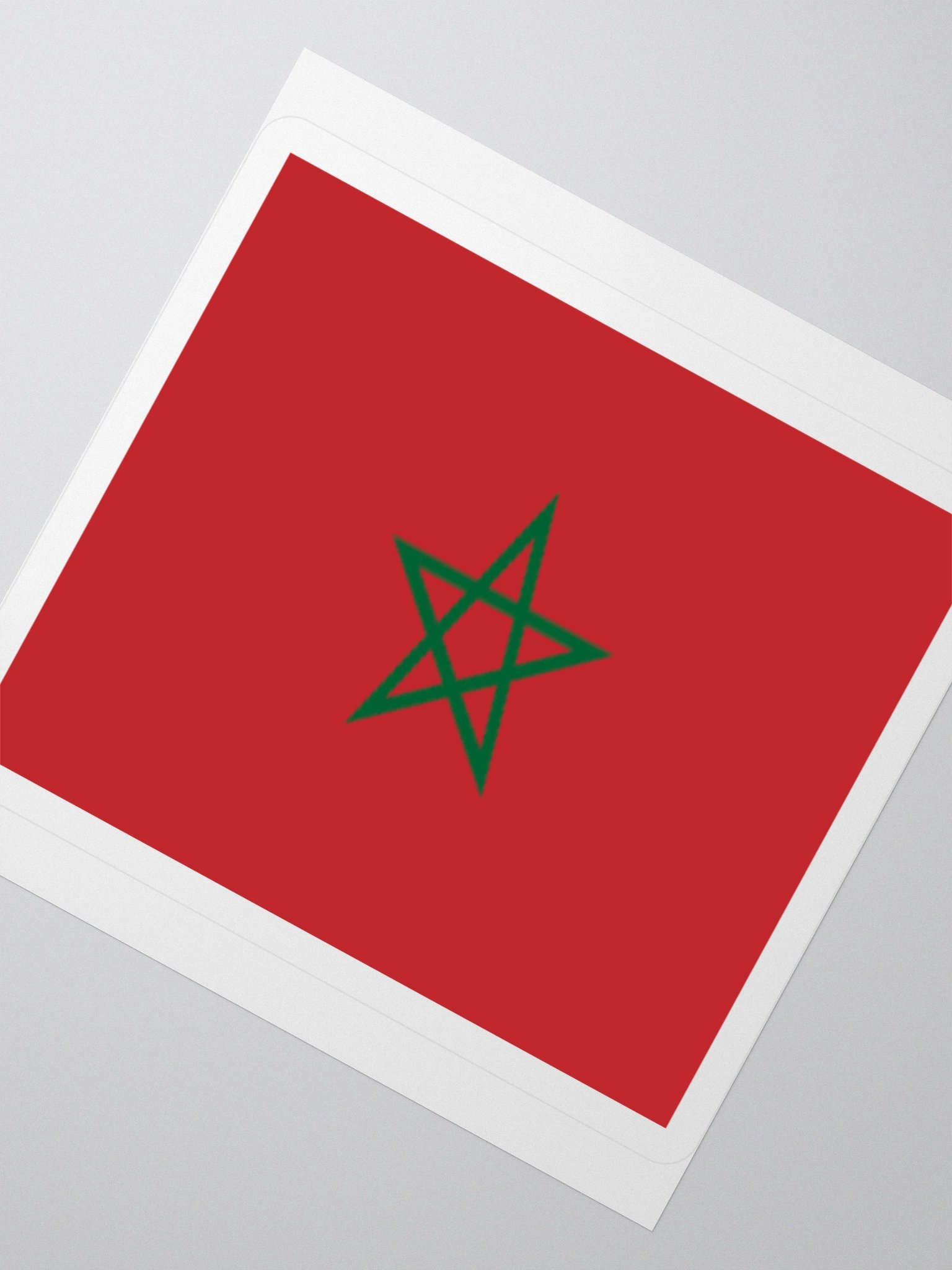Exclusive Morocco Flag Kiss-Cut Sticker by TDS Music - Unique Design (3" x 3", 4" x 4", 5.5" x 5.5") product image (6)