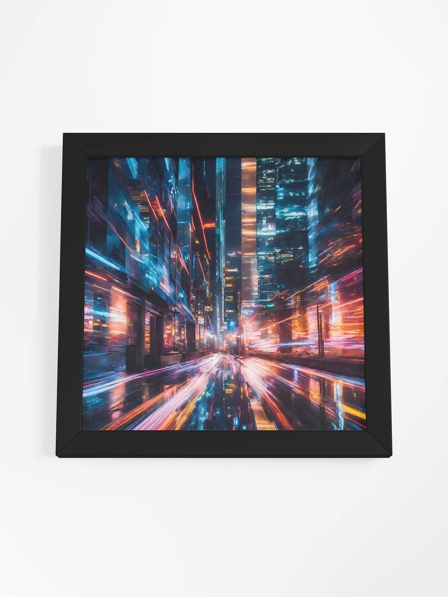 Cityscape and Neon Lights Series #4; Eco-Friendly Matte Poster Art product image (46)