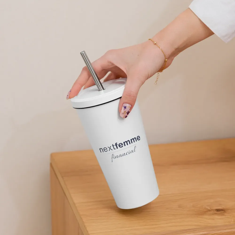 Insulated Tumbler Collection with Straw in Navy Logotype product image (9)