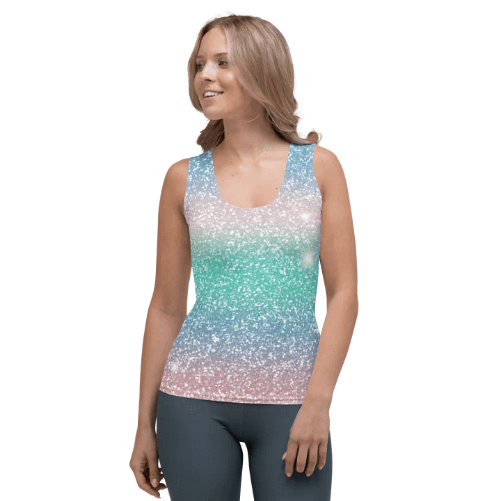 Glitter Unicorn Texture Design Tank Top (5) product image (1)