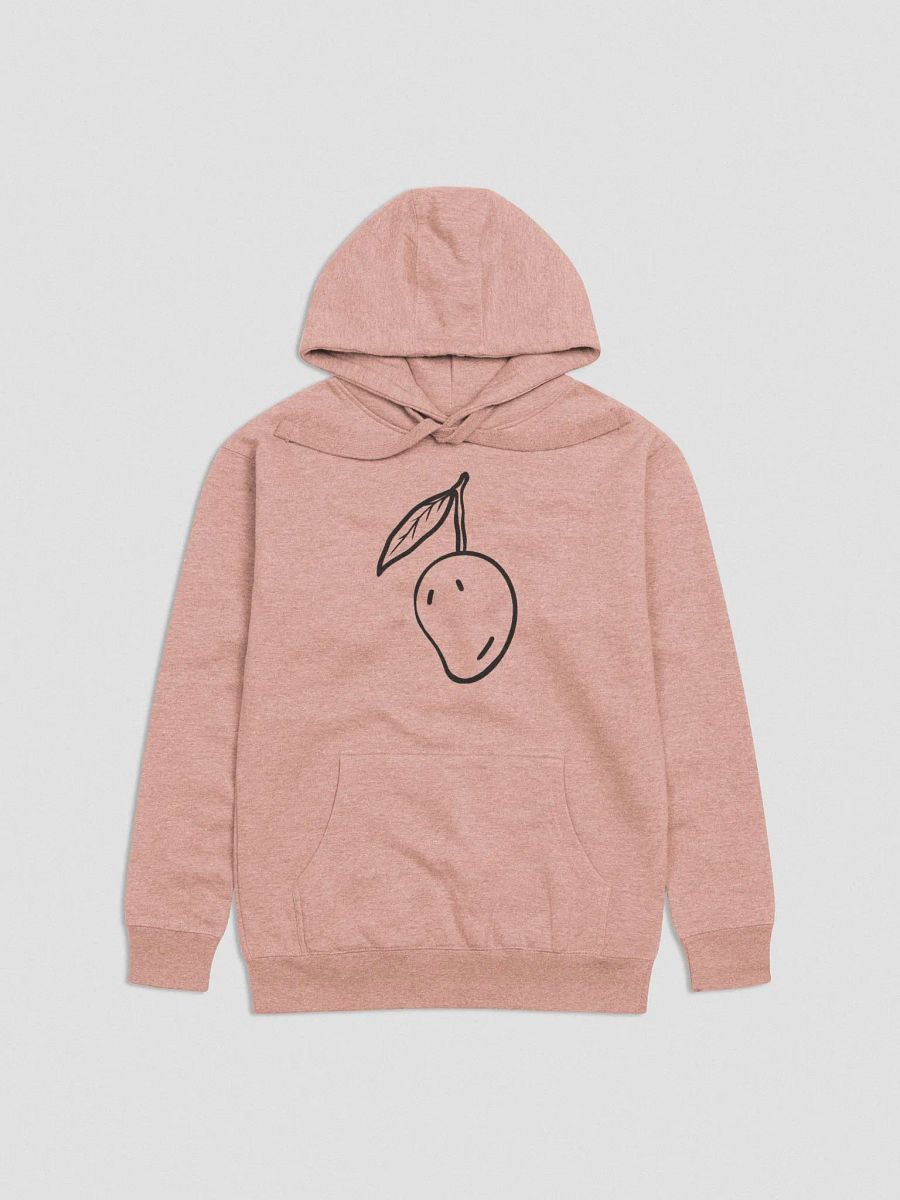 Mango Fruit Hoodie Cotton Heritage Unisex Premium Black Outline product image (3)