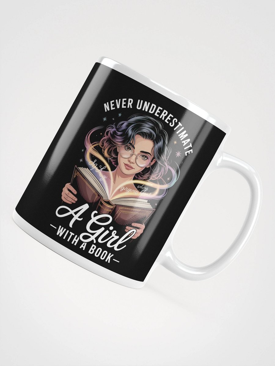 Never Underestimate a Girl with a Book – Empowering Book Lover Mug product image (4)