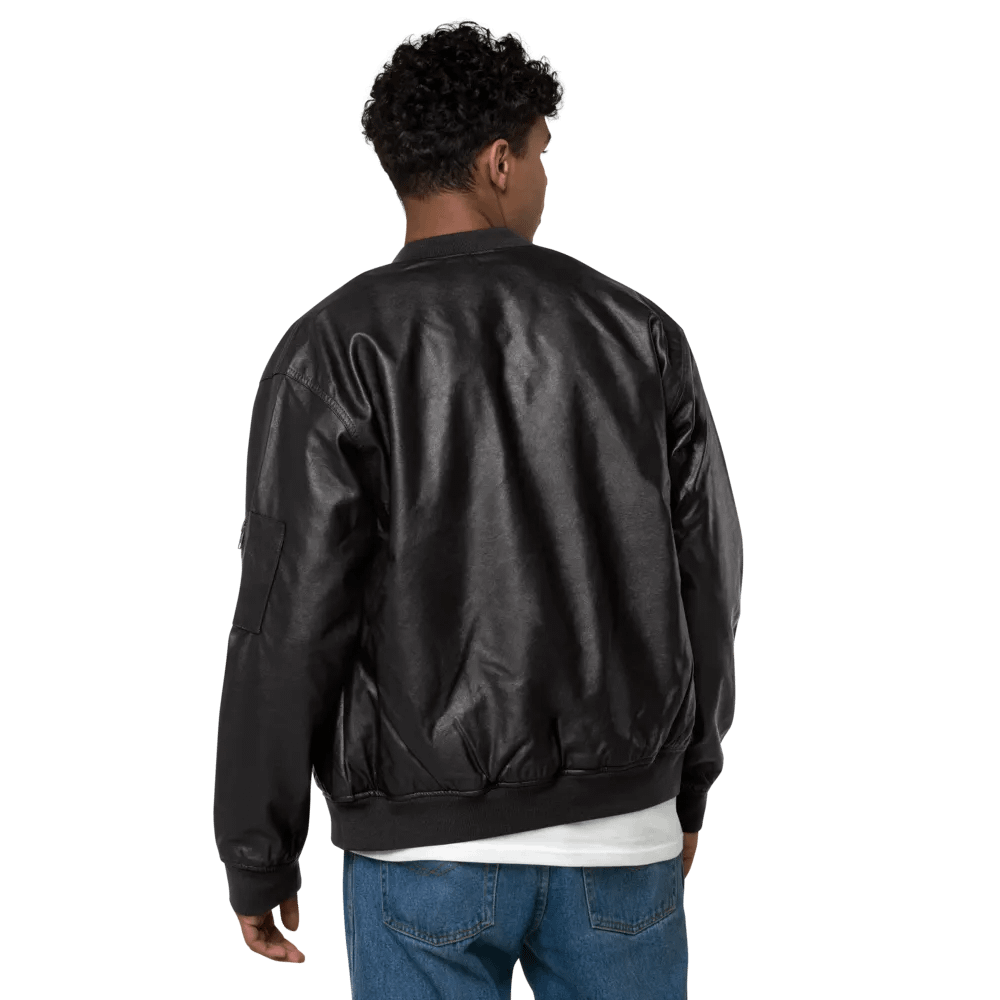 PRJKT Lines Leather Bomber Jacket product image (11)