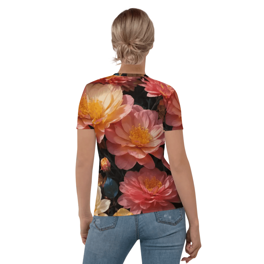 Ebony Blossom : Subtle Petal Print Tees product image (4)