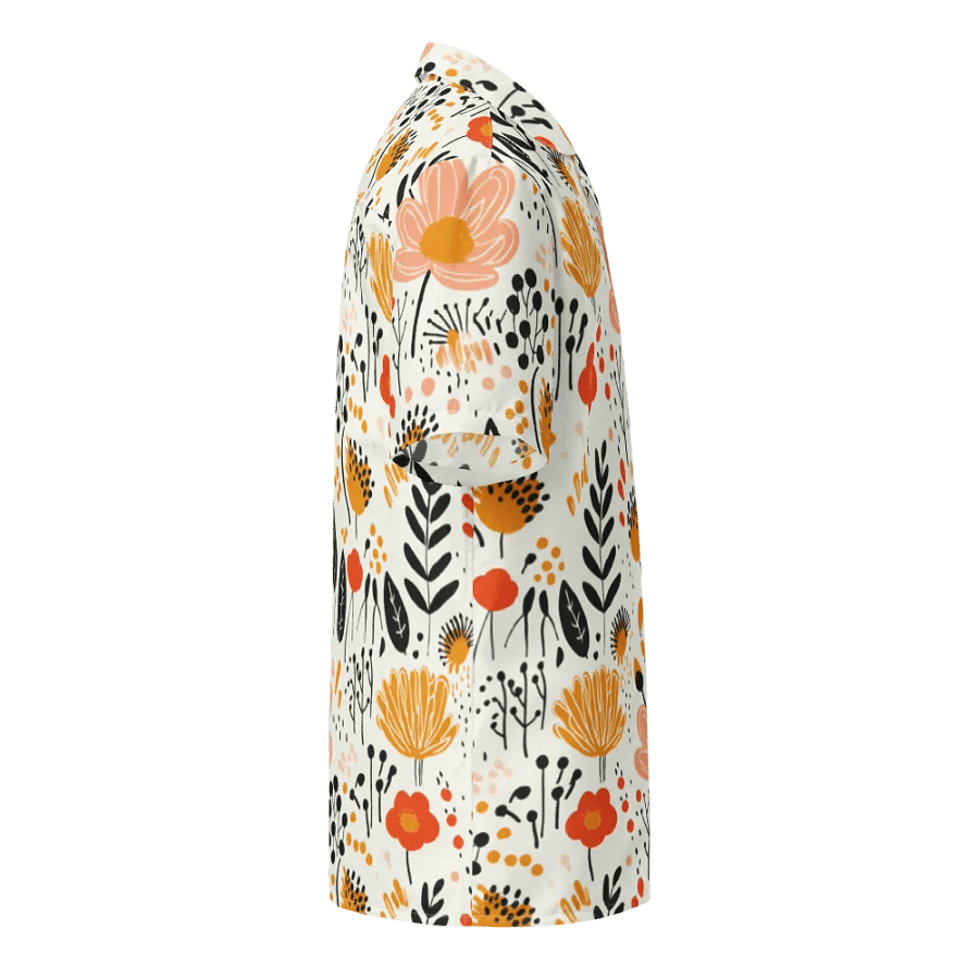Retro Flowers Peach Hawaiian Shirt product image (10)