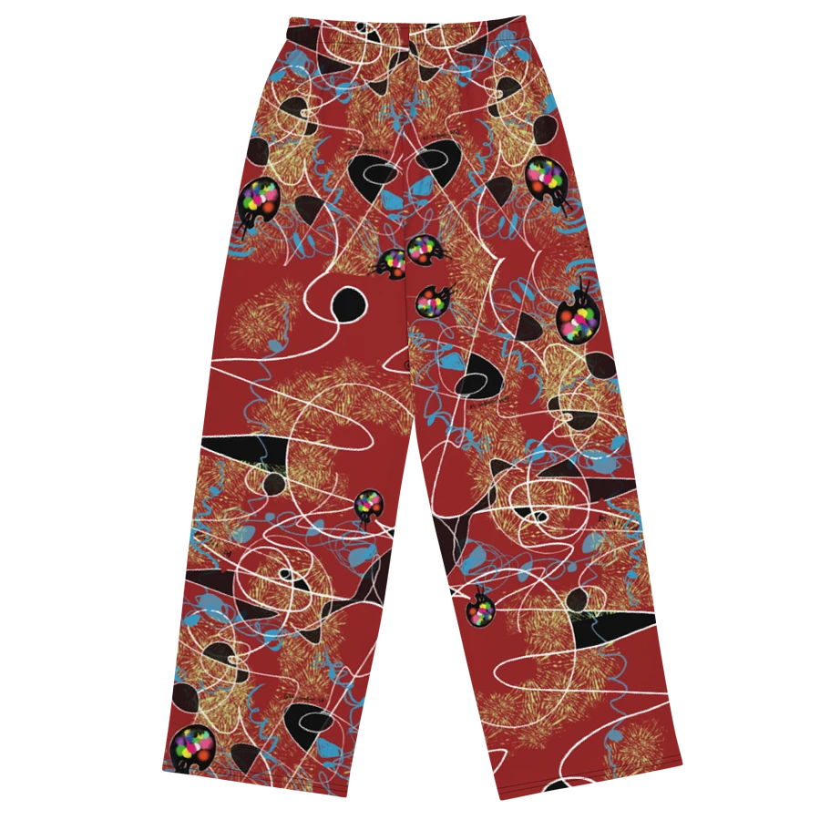 Scribble-Wear #4 Wide Unisex Pants/Tomato Red product image (2)