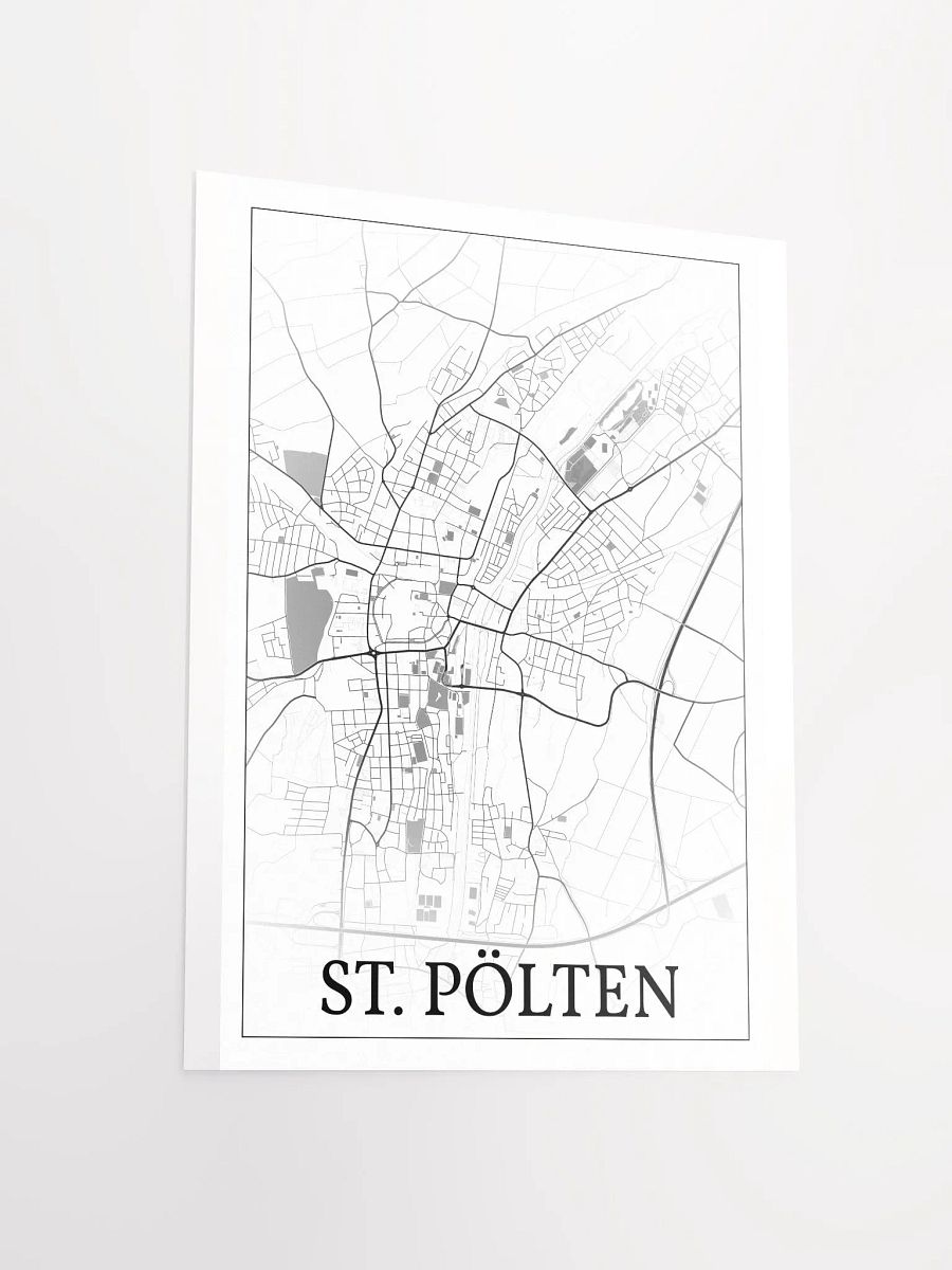St. Pölten, Austria, city map print product image (13)