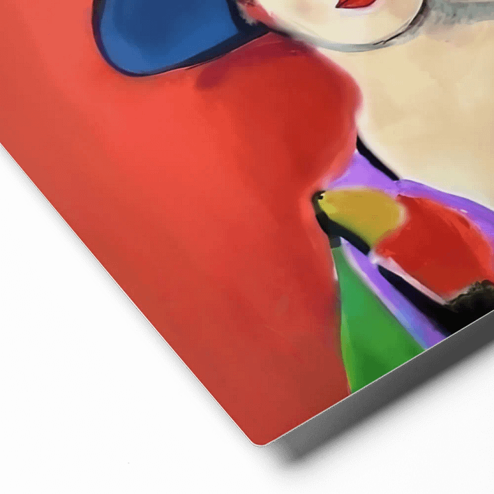 Donna with Hat Glossy Metal Print product image (2)