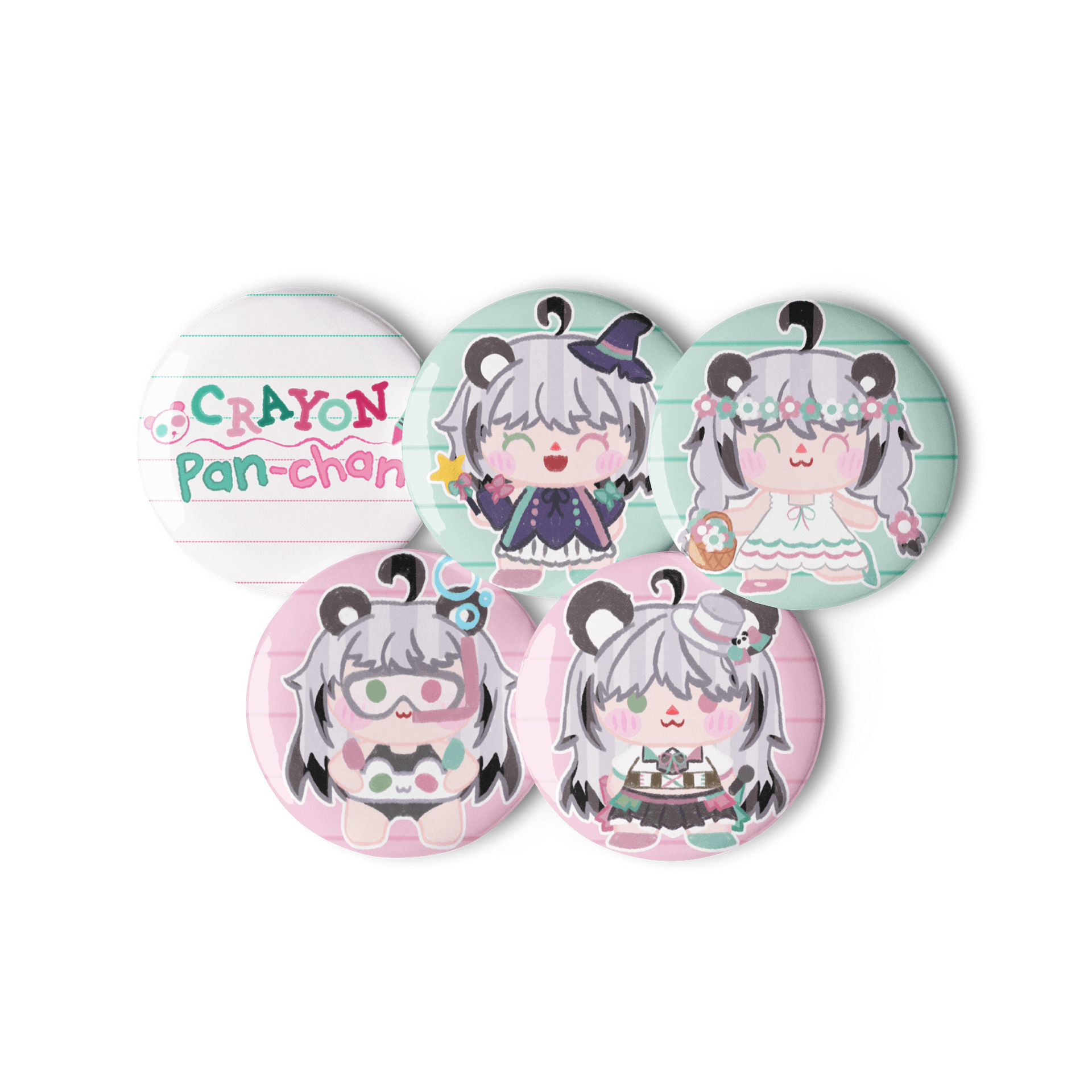 Utano Pandora 'Crayon Pan-Chan' Badge Set A product image (2)