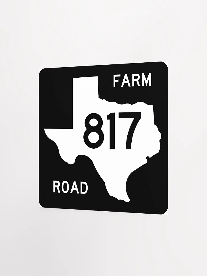 Texas Farm Road Sign FM 817 Poster product image (2)