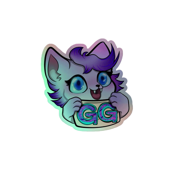 Sparkly GG Wolf Holographic Sticker product image (2)