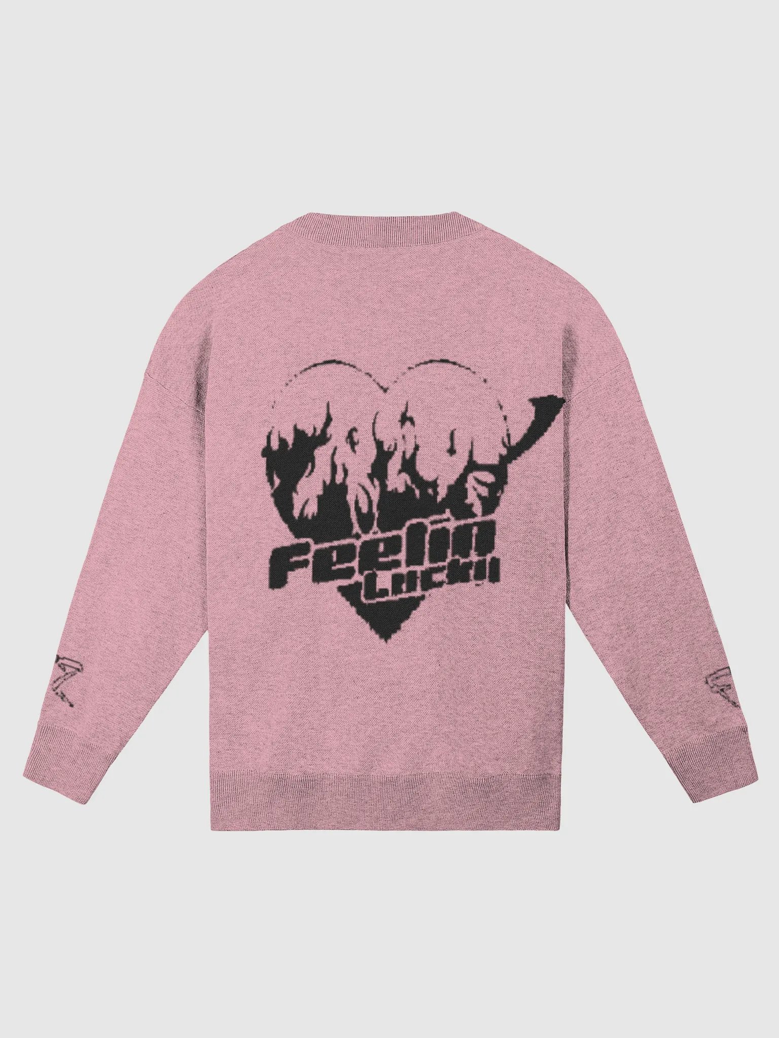SCYF Jacquard Heart Crewneck Sweater 
