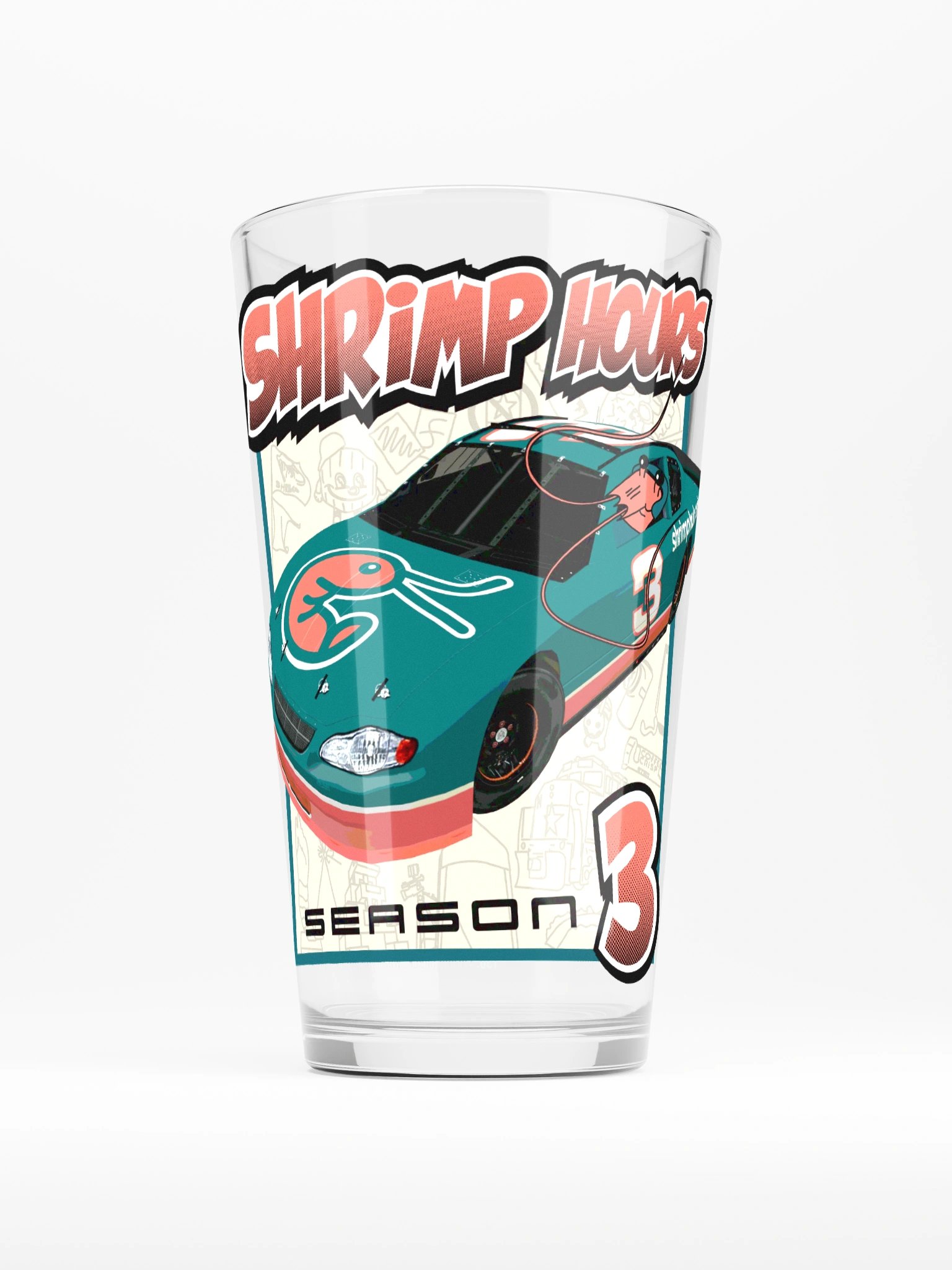 Shrimp Hours Season 3 Pint Glass product image (2)