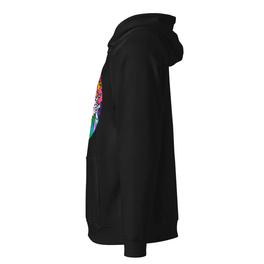 Vibrant Stained Glass Unisex Hoodie - Wave at Sunset product image (4)