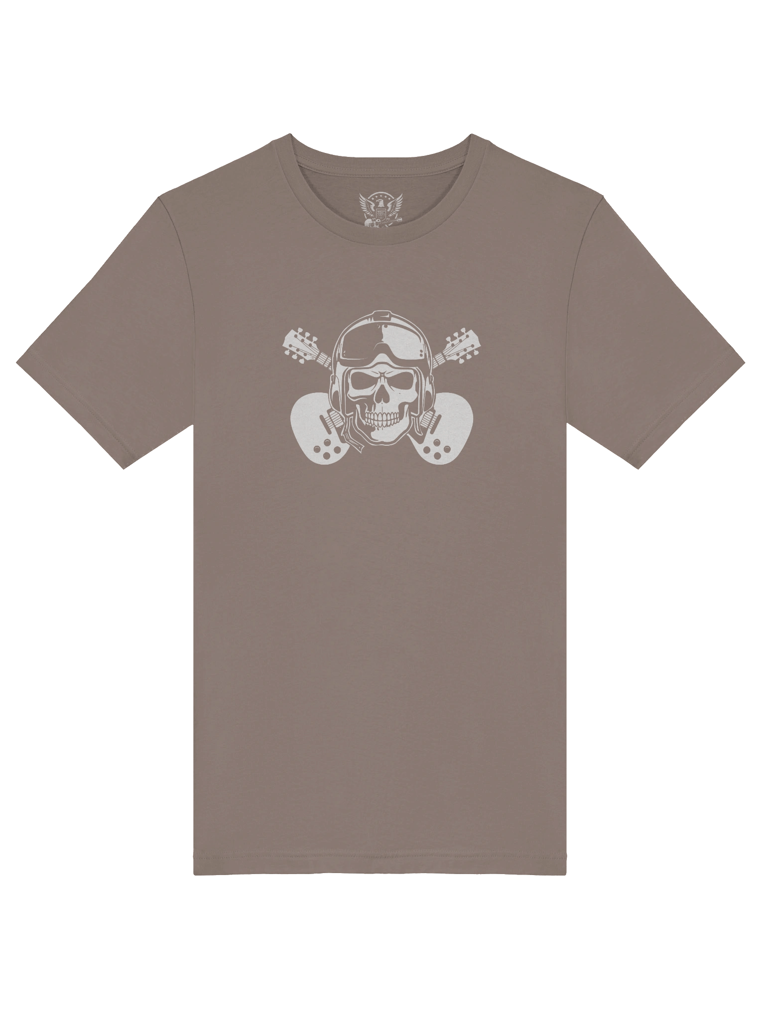 Flight Deck Skull Guitar T-Shirt – Military Aviation Rock Style Tee product image (25)