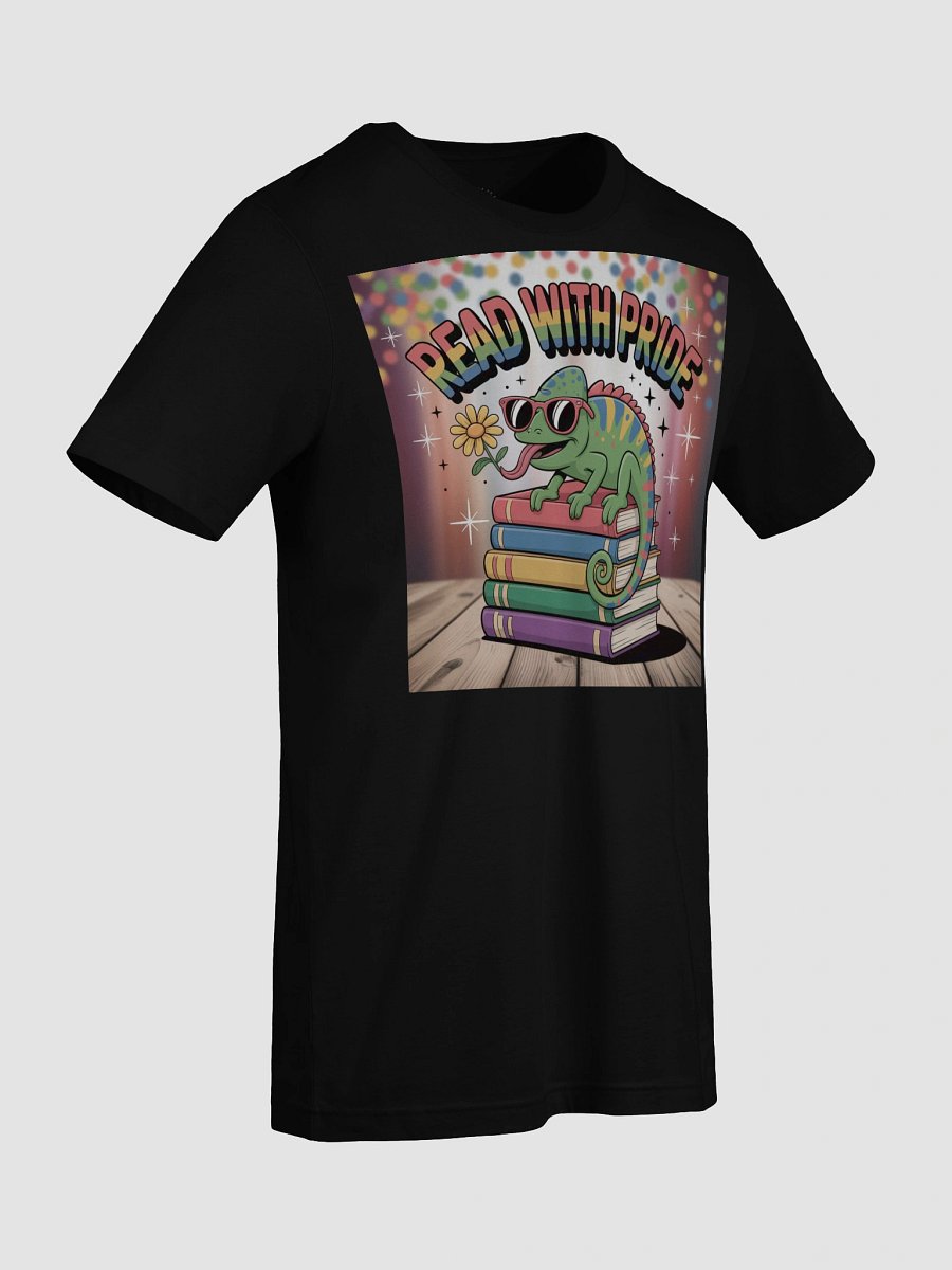 Read With Pride: Chameleon Book Lover Unisex T-Shirt product image (97)