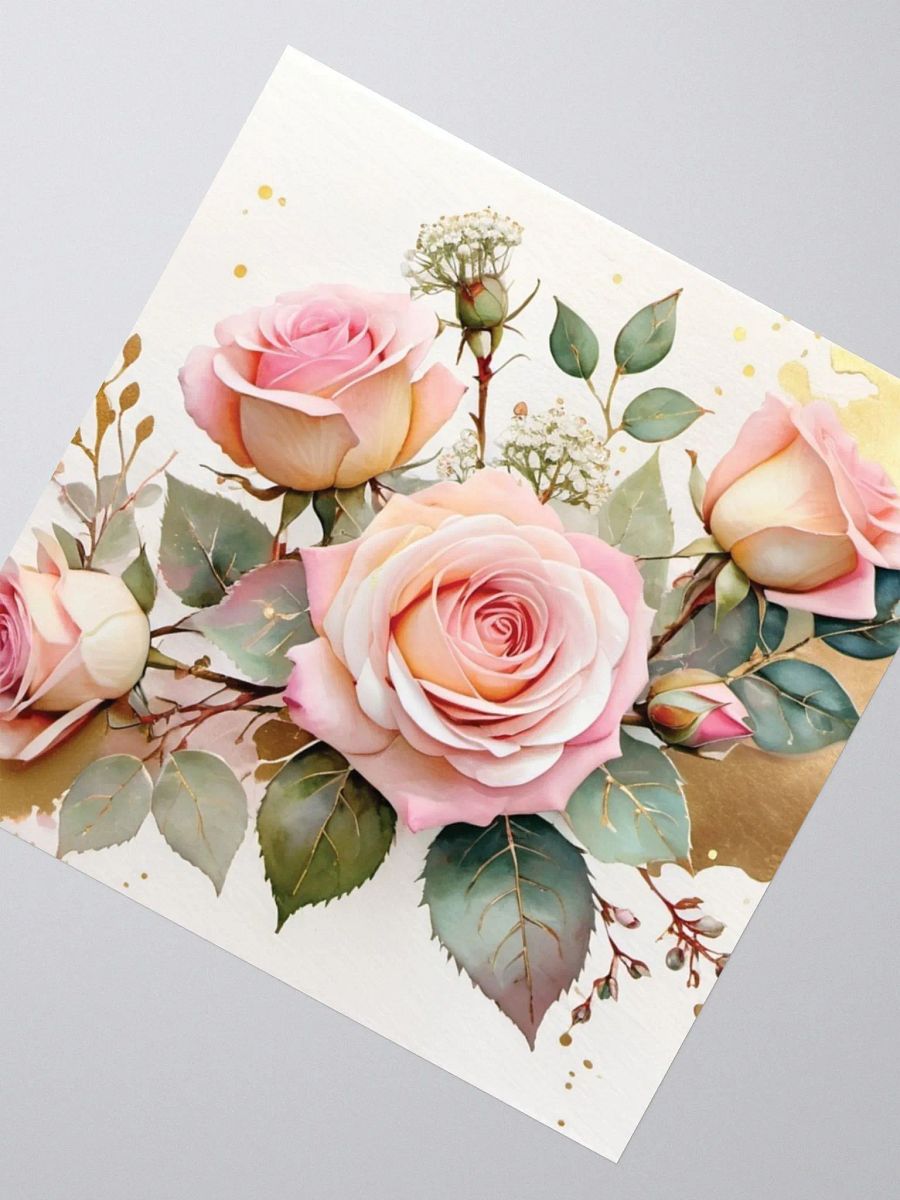 Golden Blush -Roses Vinyl Stickers product image (5)