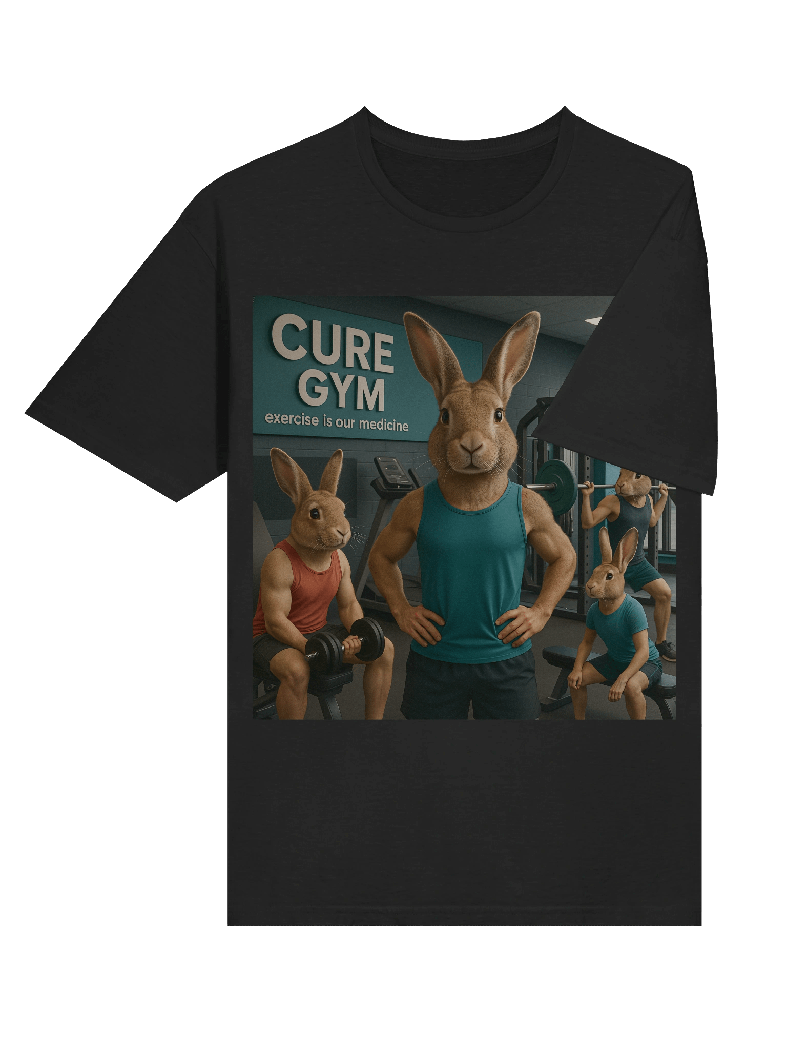 CURE GYM Rabbit Workout T-Shirt product image (48)