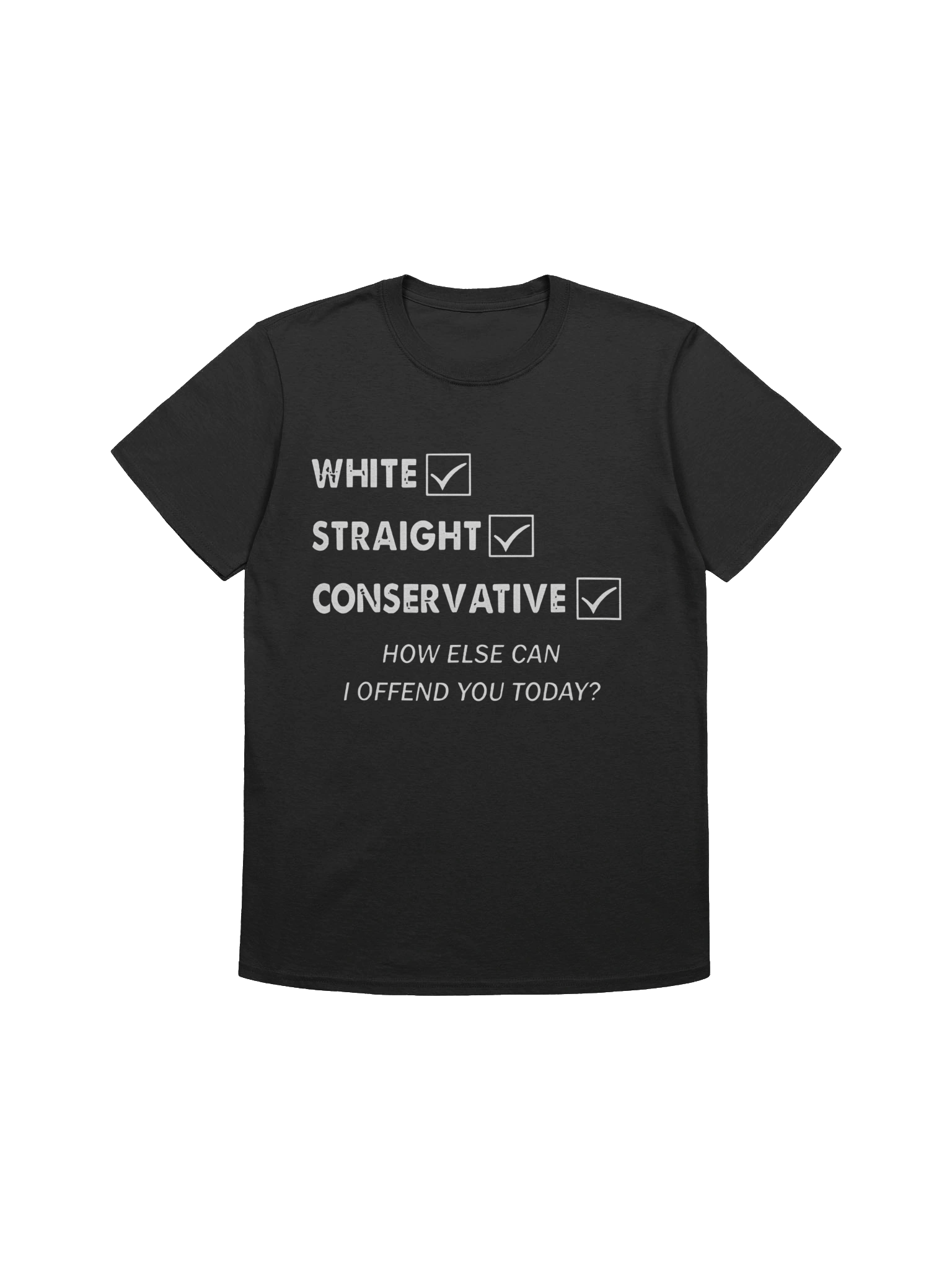 White Straight Conservative T-Shirt product image (1)