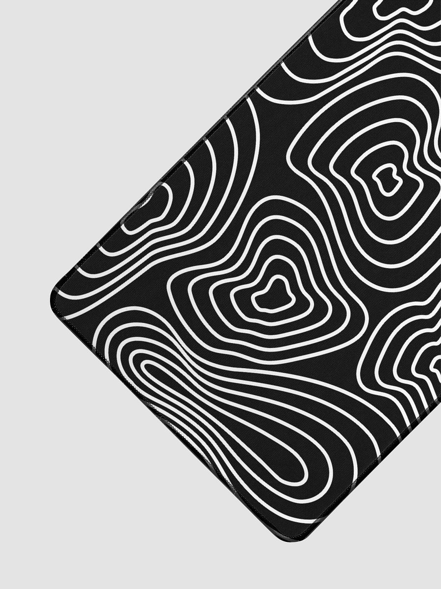 White on Black Topographic Neoprene Desk Mat product image (3)