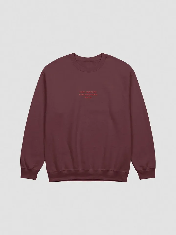 HEADPHONES ON embroidered crewneck (pink) product image (2)