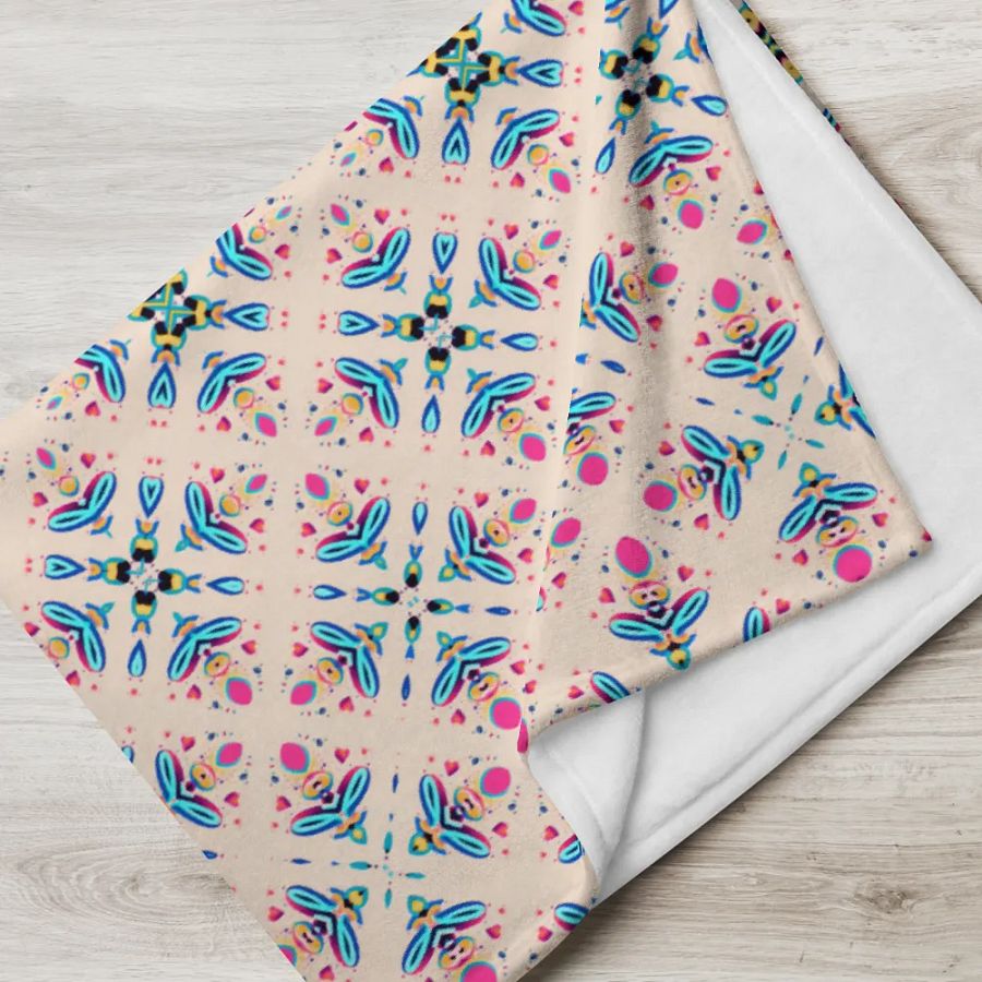 Elegant Hearts Diamonds & Crosses Throw Blanket product image (1)