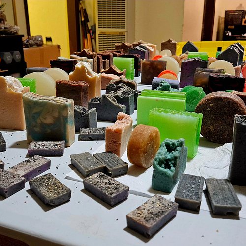 My soaps got all wet at the @ktsfarmersmarket Today but that's okay. Just took their little jackets off and put them in front...