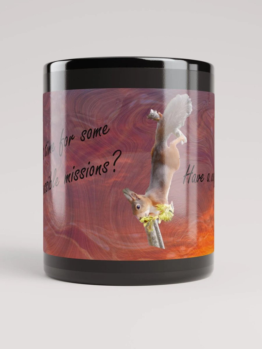 Black Glossy Mug: A possible squirrel product image (9)