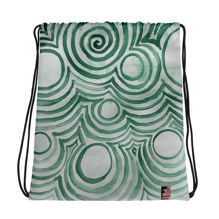 "Green Swirl" Drawstring Bag product image (1)