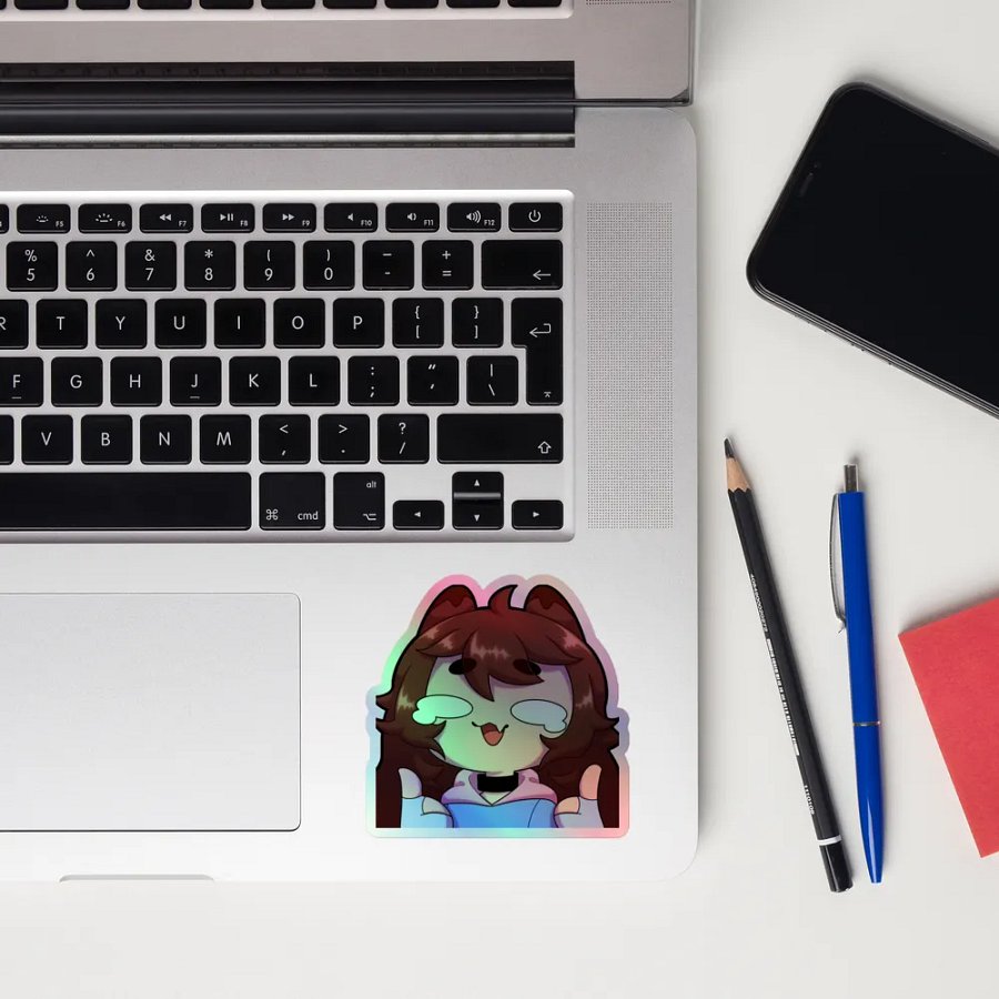 Wolfy This Is Fine Holo Sticker product image (10)