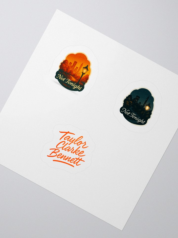 Not Tonight Kiss Cut Stickers product image (6)