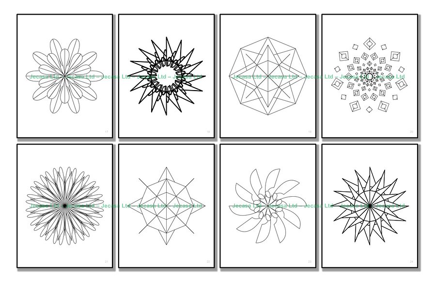 100 Geometric Mandala Coloring Pages | PDF | Digital File | Series GM2025 Vol. 2 product image (5)