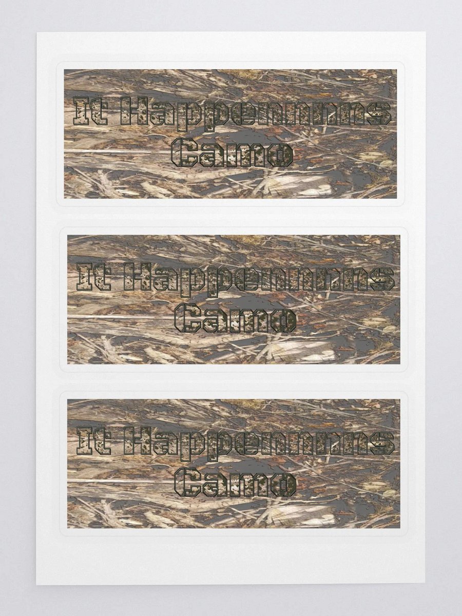 Kiss Cut Sticker Sheet with Background - Dead Split - It Happennnns Camo product image (3)