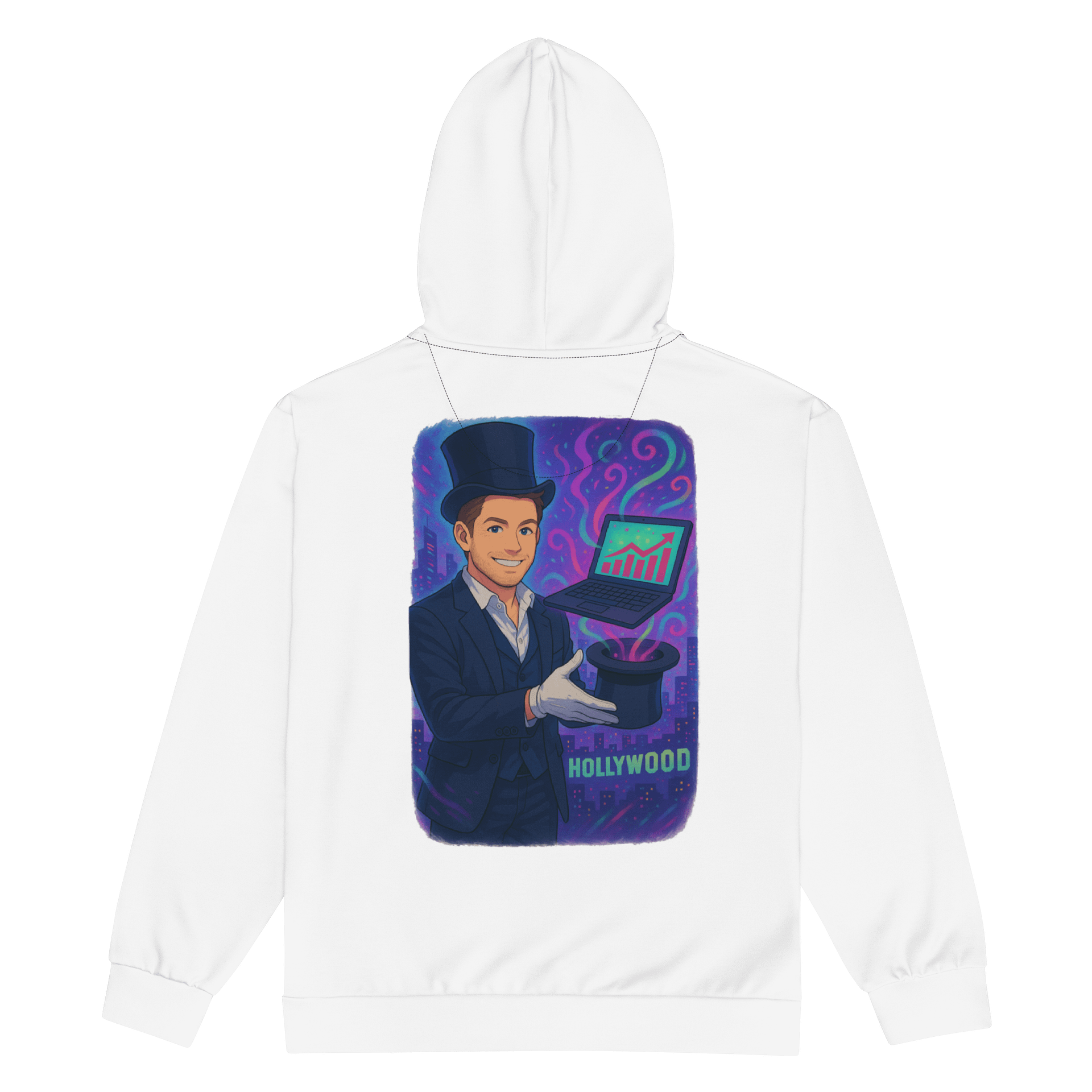 "It’s Not Magic" Zip Hoodie – Anime Edition (White) product image (2)
