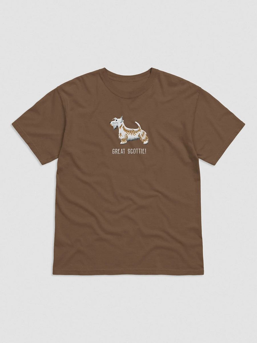 Great Scottie T-Shirt(Embroidered) of a Scottish Terrier(White) product image (4)