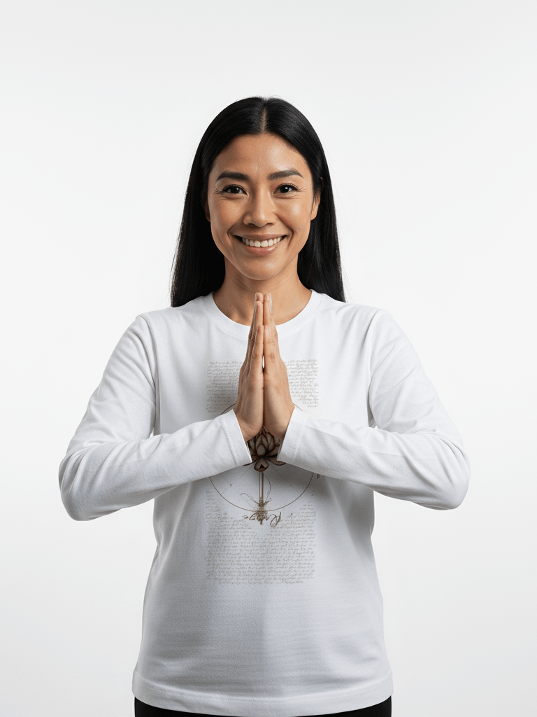 Nam Myoho Renge Kyo Lotus Long Sleeve Tee | Buddhist Shirt product image (1)