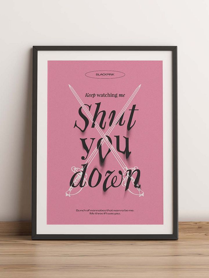 Shut Down - BLACKPINK KPOP Digital Printable Wall Art Poster (A1 SIZE) - Instant Download product image (1)
