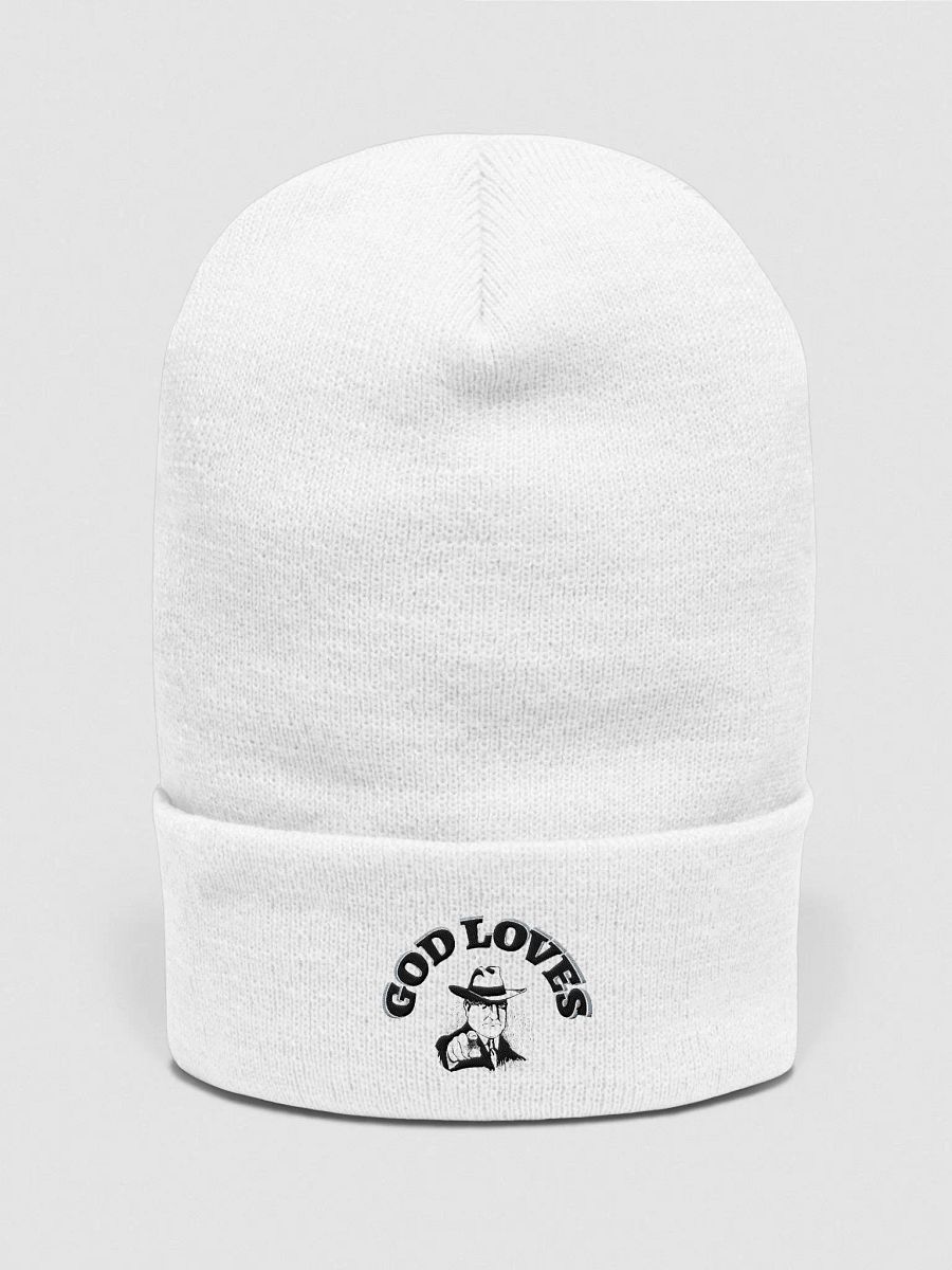 GOD LOVES YOU. Ornate Elegance Cuffed Beanie product image (1)