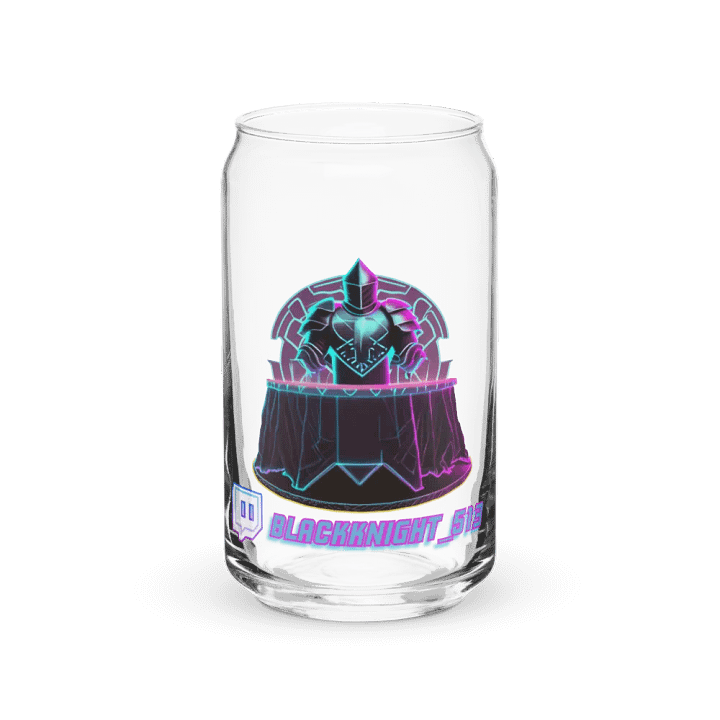 Blackknight_513 Can Shaped Glass Cup w/optional Lid & straw. product image (2)