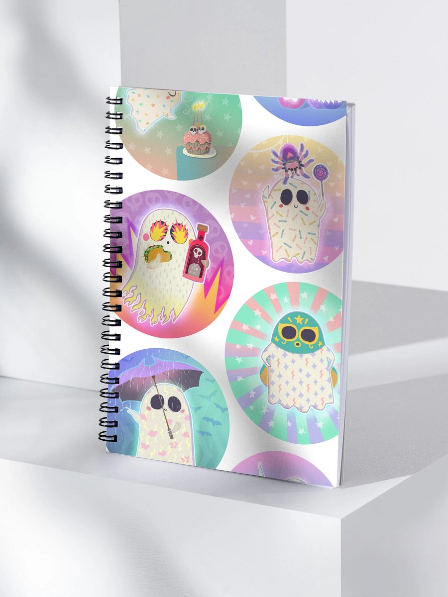 Pastel Little Ghosts Spiral Notebook product image (4)