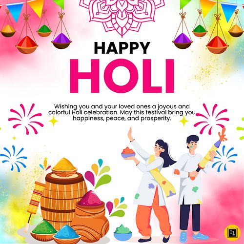 🌸🎨 Happy Holi! 🎨🌸

May your life be as colorful as the Holi powders, as joyful as the laughter shared today, and as bright as...