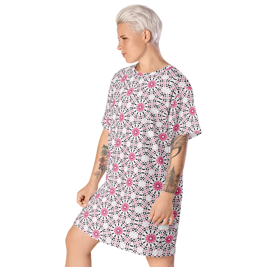 Pink Print Summer Dress, T-Shirt Dress product image (9)